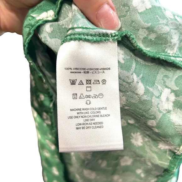 Free People Bond Street Green Mini Ruched Front Dress Size 6 - Picture 7 of 8